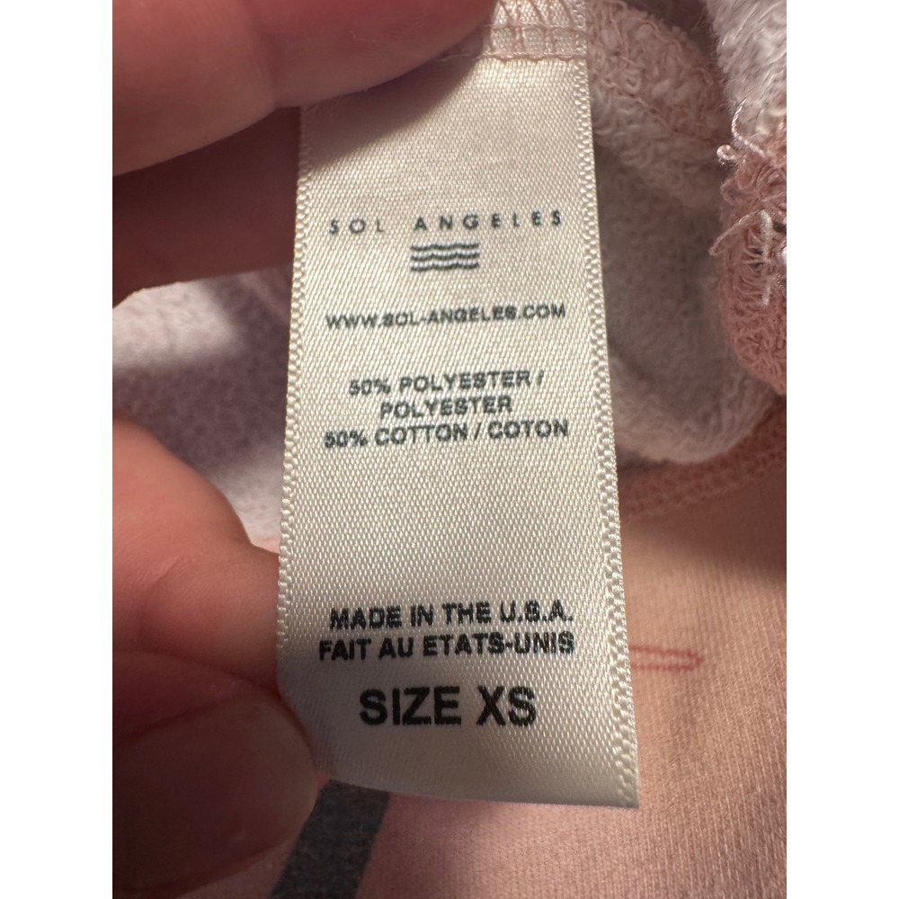 Sol Angeles x Anthropologie Womens Peach Skier Print Sweatshirt XS Pink Pullover - Picture 5 of 9